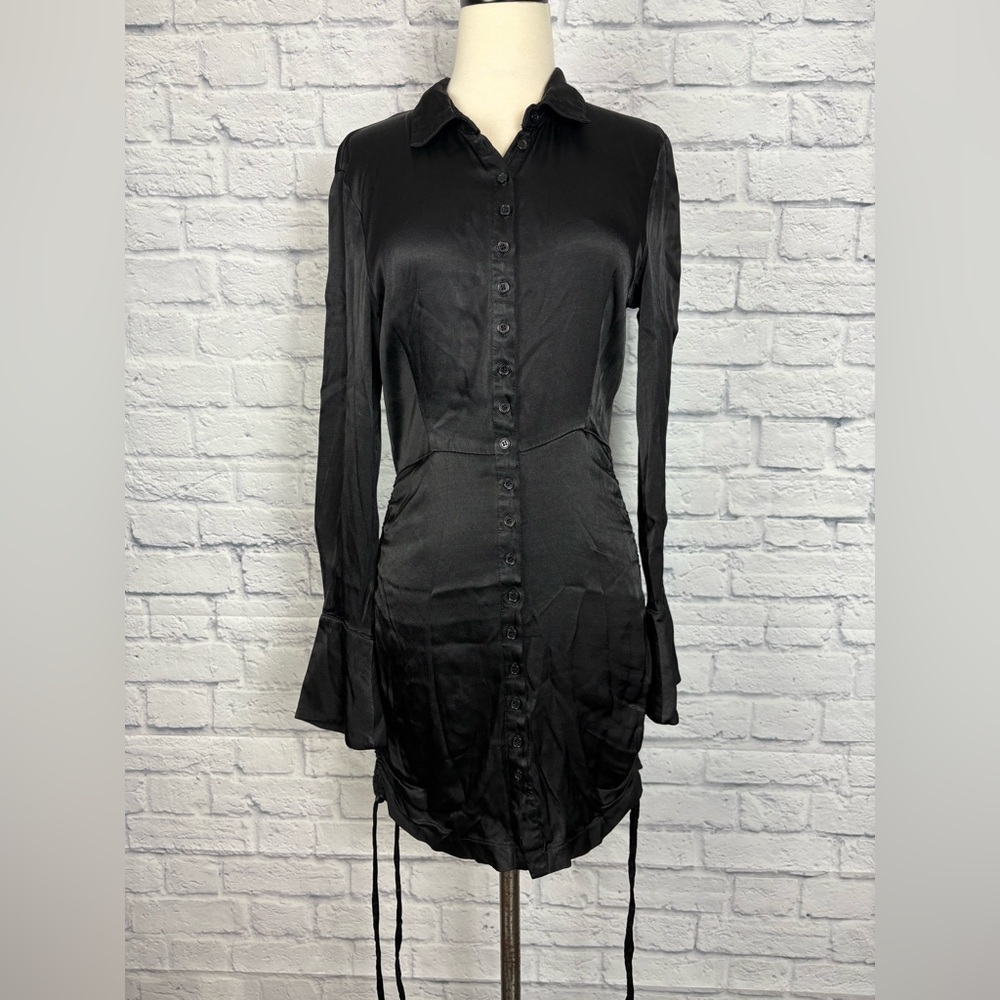 BARDOT Sui Shirt Dress in Black size M - Picture 4 of 8